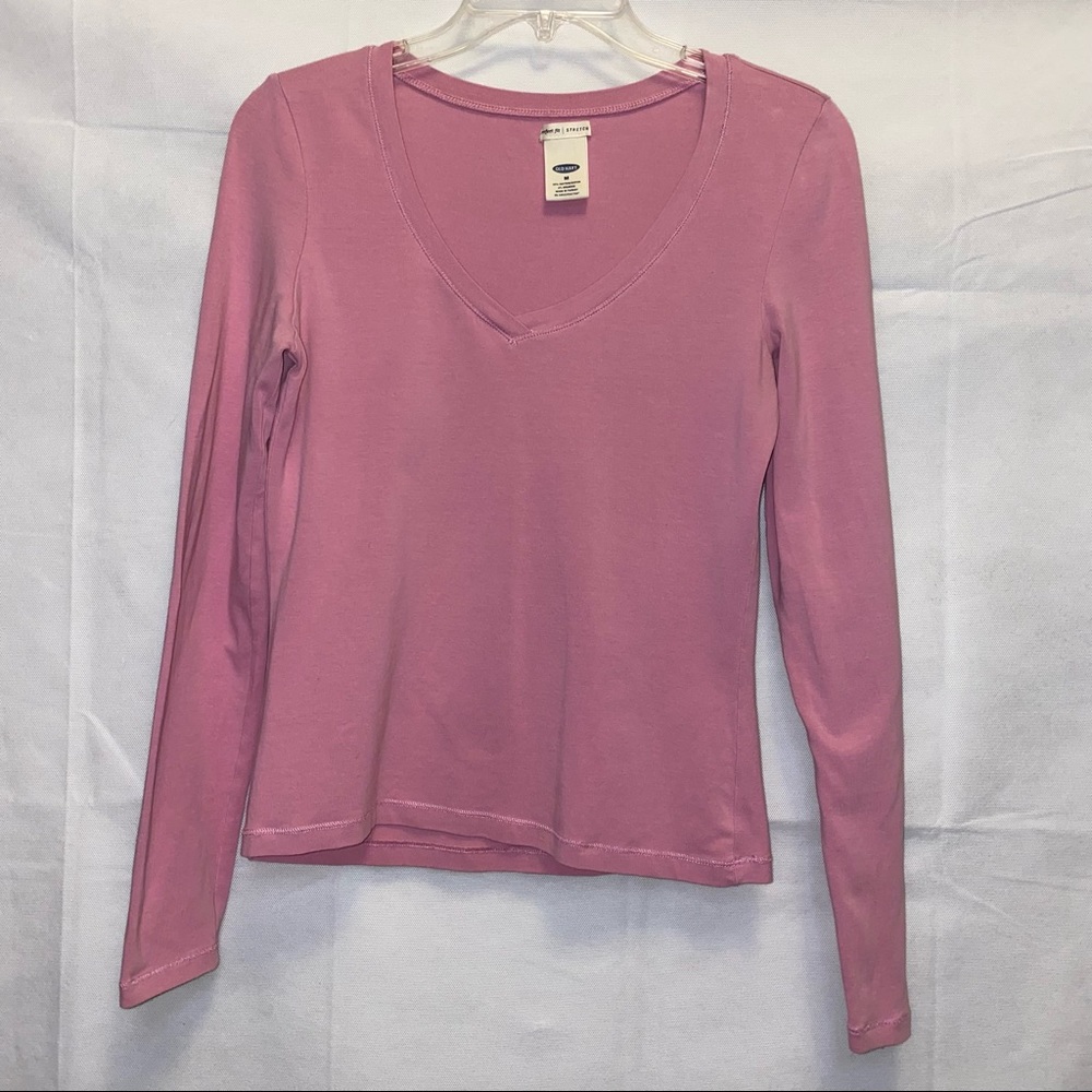 Old Navy Perfect Fit Stretch Long Sleeve V-Neck Tee - Medium